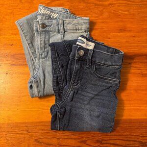 Girls’ Jeans Bundle – 2 Pairs, Size 8, Adjustable Waist